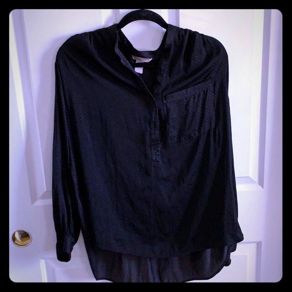 Black with gray polka dots blouse from H&M